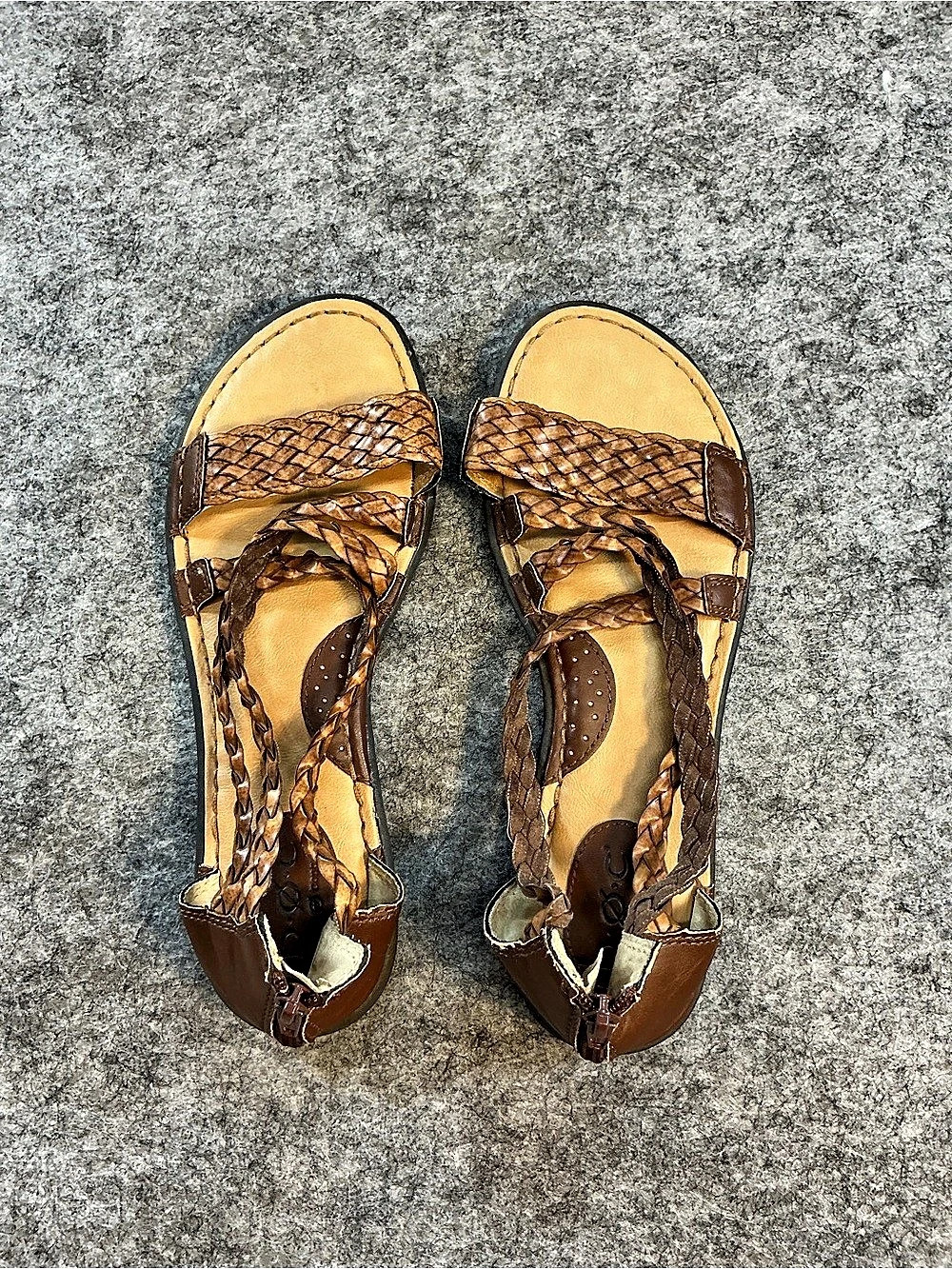 B.O.C Braided Leather Sandals in Brown US 9